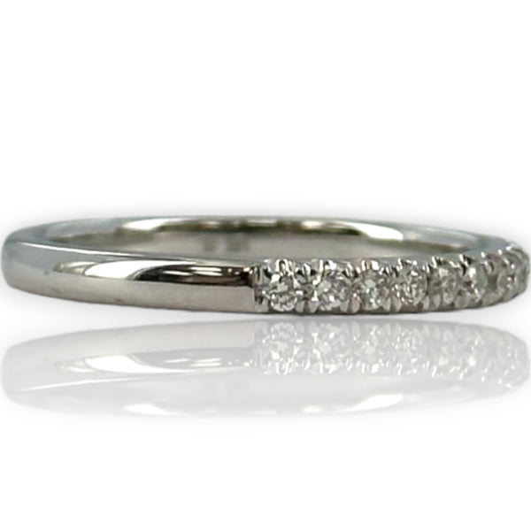 Bony Levi 18kt White Gold and Diamond Half-Eternity Wedding Anniversary Band Size 7