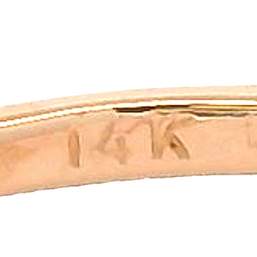 Anillo de compromiso con solitario de diamantes engastados en bisel, oro rosa de 14 kt, apilable