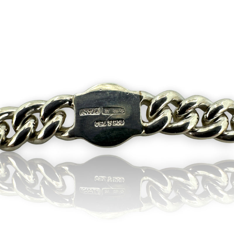 Saturno 925 Sterling Silver & Yellow Gold 5 Station Chain Necklace 47" Italy