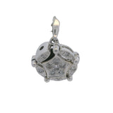 EFFY 14kt White Gold and Diamond Convertible Magnetic Halo to Long Dangle Star Pendant