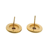 Vintage Greek Solid 22k Yellow Gold and Oval Lab Ruby Byzantine Style 8.3g Stud Earrings