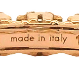 GUCCI Diamantissima Collection 18kt Rose Gold Openwork Band with Single Diamond Made in Italy