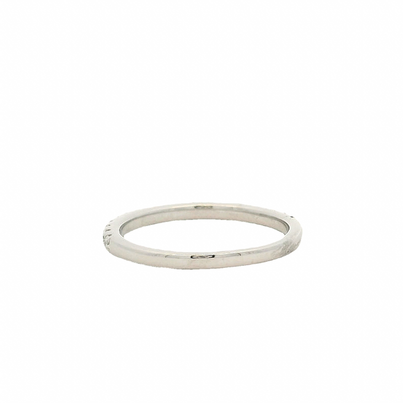 Harriet Kelsall Solid 14kt White Gold and 0.38ctw Diamond Half-Eternity Wedding Stackable Band Ring Size 6.5