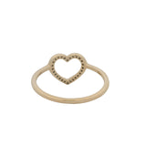 Pandora Solid 14kt Yellow Gold and Cubic Zirconia Open Captured Heart Ring Size 8.5