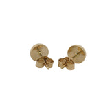 Solid 14kt Yellow Gold 7mm Button Stud Earrings
