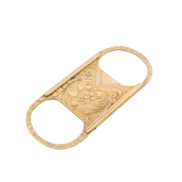 1902 Victorian Reinhold Steinecke Antique Solid 14kt Yellow Gold Floral Cigar Cutter ""ANC"