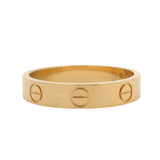 Cartier Solid 18kt Yellow Gold Classic Small Model LOVE Screw Band Ring Sz 6 52