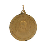 Vintage 1958 10kt Yellow Gold Our Lady of Loretto Airplane Travel Circle Charm