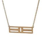 Tiffany & Co Solid 18kt Rose Gold T Two Open Horizontal Bar Diamond 18" Necklace Made in Italy