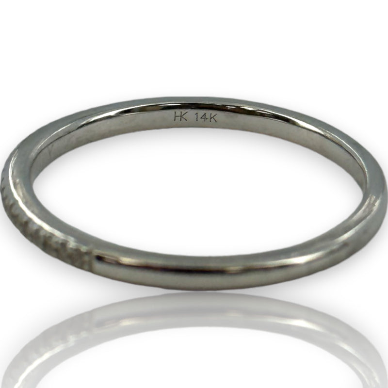 Harriet Kelsall 14kt White Gold and Diamond Thin Half Eternity Ring Wedding Band