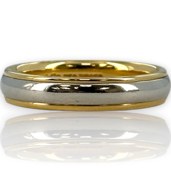 Tiffany and Co 1995 Two-Tone 950 Platinum and 18kt Yellow Gold Wedding Band