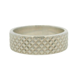 Retired Tiffany & Co Solid 925 Sterling Silver Diamond Point 7mm Band Ring Size 10