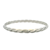 Vintage Tiffany & Co 925 Sterling Silver Twist Knife Edge 7.75" Bangle Bracelet