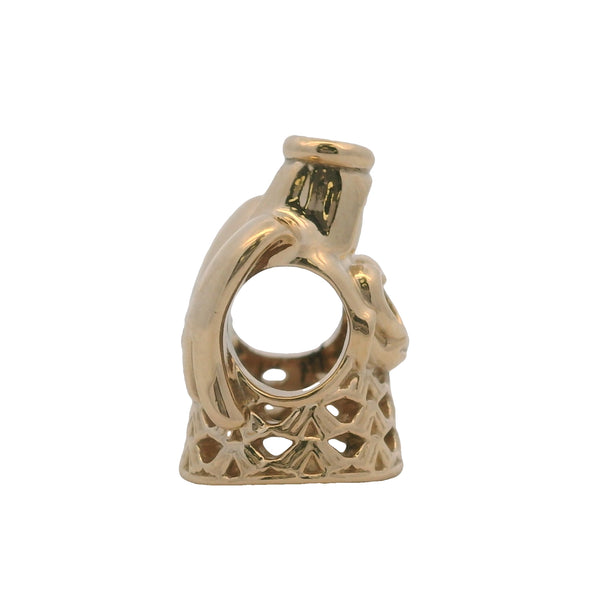 Retired Pandora Solid 14kt Yellow Gold Angel of Grace Spacer Slider Charm
