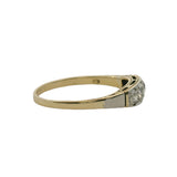 Antique Late 1800s Victorian 14kt Yellow Gold and Old Mine Cut Diamond 4-Stone Ring Size 8