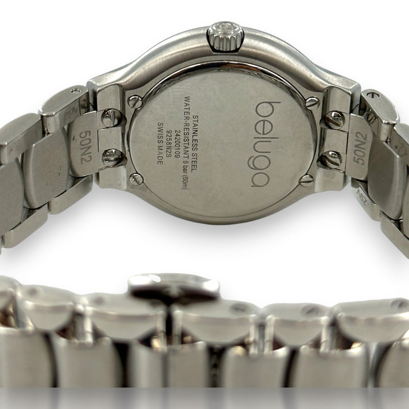 Ebel Beluga 9258N2s Diamond 30mm Silver Dial Stainless Steel Watch