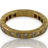 Cartier Lanieres Retired 18kt Yellow Gold Diamond Eternity Stackable Band Ring