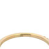 Solid 14kt Yellow Gold Dainty 6 Diamond 1.6mm Wide "Pa' Siempre" Forever Band Ring Size 6