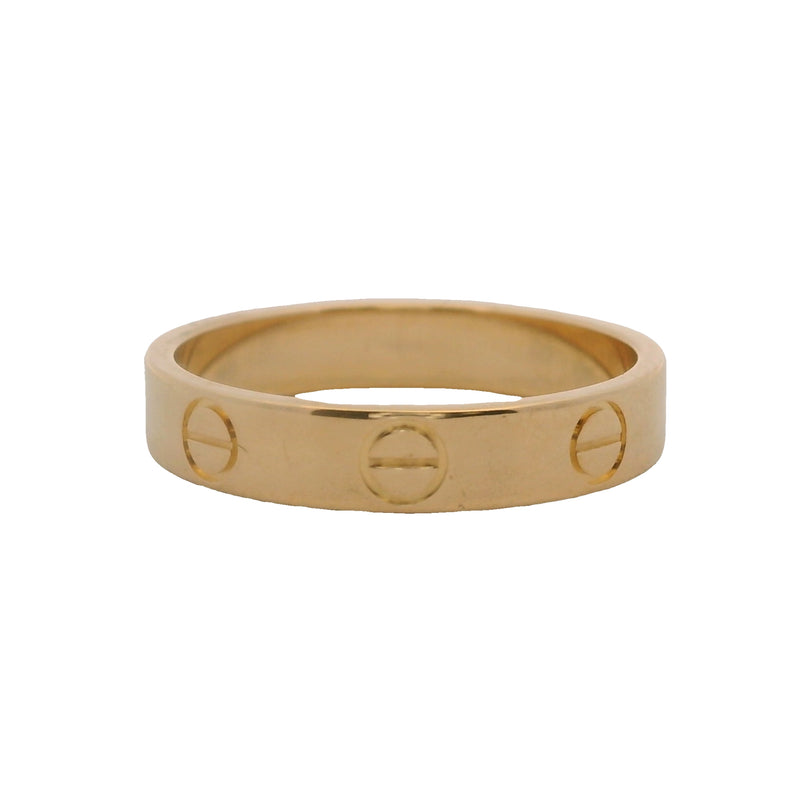 Cartier Solid 750 18kt Yellow Gold Small Model Love Ring Size 6 52
