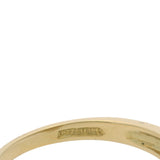 Vintage Tiffany & Co Solid 18kt Yellow Gold Grooved Akoya Pearl Solitaire Ring Size 6.25