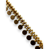 Egyptian Inspired Drop Fringe 20" Necklace with Easy Open-Box Clasp Made in France Solid 14kt Yellow Gold