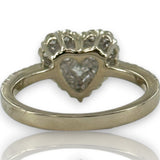 Classique By EFFY 14kt White Gold Round and Princess Cut Diamond Heart Ring Size 7