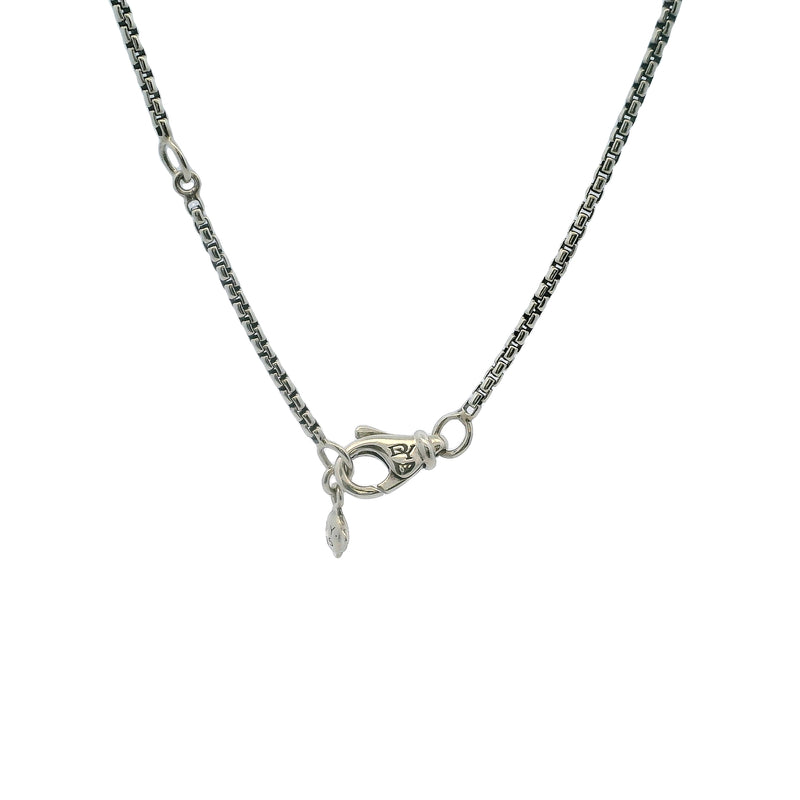 David Yurman 925 Sterling Silver 1.7mm Box Chain 17" Necklace