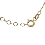 Solid 14kt Yellow Gold and CZ Cubic Zirconia "Love" Stationed Pendant Necklace 18.5"