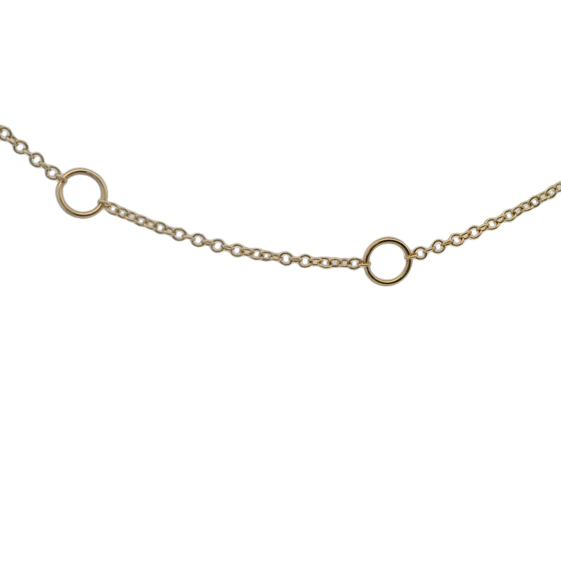 Shy Creation Fine Jewelry Solid 14kt Yellow Gold Celeste 0.09CT Triple Diamond Star Station Pendant Necklace with 4 Adjustable Lengths