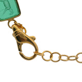 Tagliamonte Italian 18kt Yellow Gold Venetian Glass Animal Intaglio and Ruby 8.25" Bracelet