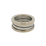 Bulgari Bvlgari Solid 18kt White Gold 7.8mm Wide B.zero1 3-Band Ring Size 4