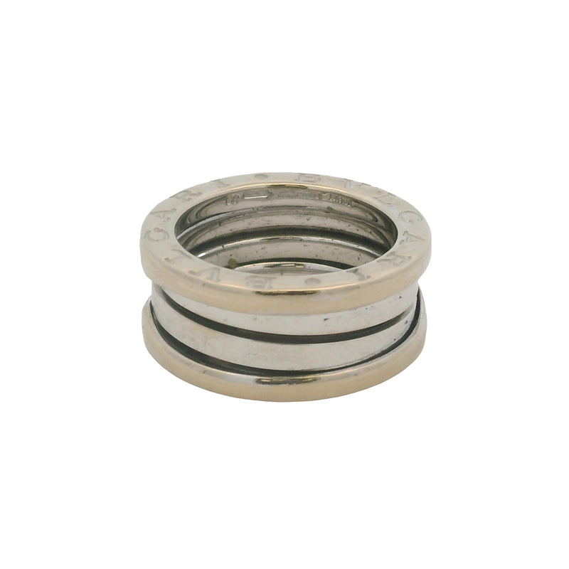 Bulgari Bvlgari Solid 18kt White Gold 7.8mm Wide B.zero1 3-Band Ring Size 4