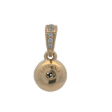 Pandora Retired 14kt Yellow Gold and CZ Cubic Zirconia Dazzling Droplet Dangle Charm
