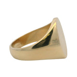 Solid 10kt Yellow Gold Large 18.5mm Oval Blank Signet Ring Size 10