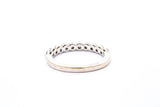 Shared Prong Tension Set 18k 750 White Gold Diamond Wedding Band Ring Size 6.5