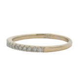 XO Jewels Solid 18kt White Gold and Diamond Half-Eternity Band Ring Size 8.5