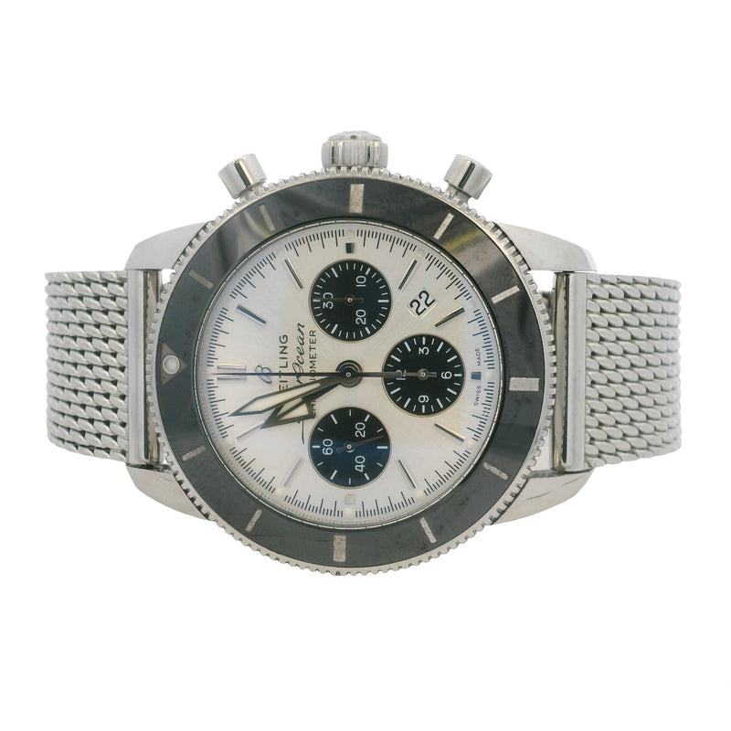 Breitling Superocean Heritage II AB0162 Silver Dial Watch 2018 COA