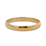 Vintage 1942 Solid 14kt Yellow Gold Classic Stackable Wedding Band Ring Size 8