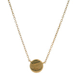 Mejuri Solid 14kt Yellow Gold Large Pavé Diamond Circle Cluster Station Pendant Necklace 18"