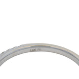 Solid 14kt White Gold 0.21ctw Lab Created Diamond Wedding Half-Eternity Band