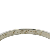 Antique 1921 Solid 18kt White Gold Thin 2mm Band Ring Size 6.5