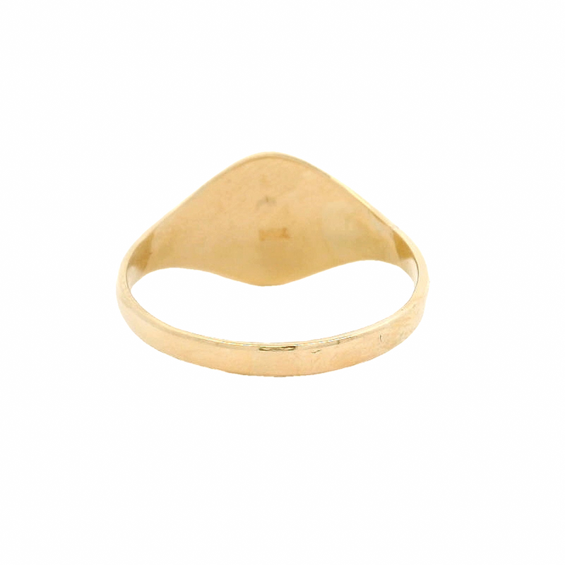 Anillo de sello clásico de oro amarillo macizo de 14 kt, grabable, de 11 mm de ancho, talla 10