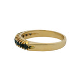 Italian 18kt Yellow Gold Sapphire Half-Eternity Stackable Band Ring Size 5.75