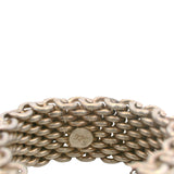 Solid 925 Sterling Silver Mesh 10mm Flexible Ring Size 6
