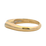 Vintage Solid 14kt Yellow Gold and 0.20ctw Diamond Wrap Horseshoe Ring Size 7.25