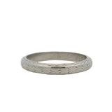 Antique c1927 Solid Platinum Wheat Pattern Wedding Band Stackable Ring Size 4.25