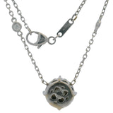 Sparkling Solid 950 Platinum 18.5" 0.98ctw Diamond 10 Station Necklace with Center Cluster Pendant