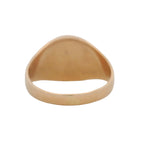 Vintage Solid 18kt Rose Gold Simple Oval "R" Block Lettering Signet Ring Size 7