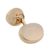 Antique 1920-30s 14kt Yellow Gold and Double Sided Cabochon MoonstoneFrench Cufflinks