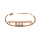 Messika Solid 18kt Rose Gold and G/VS Diamond Move Classique Sliding 7" Bracelet